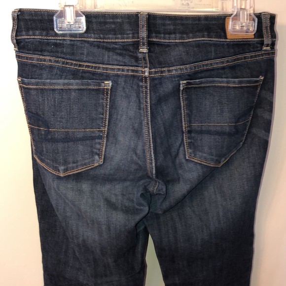 AMERICAN EAGle AEO SIZE 8 JEGGING ANKLE SUPER STRETCH DARK WASH MID RISE JEANS - Picture 4 of 6